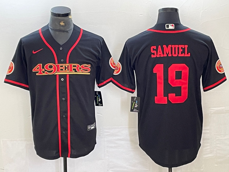 Men's San Francisco 49ers Deebo Samuel #19 Black Joint Edition Jersey
